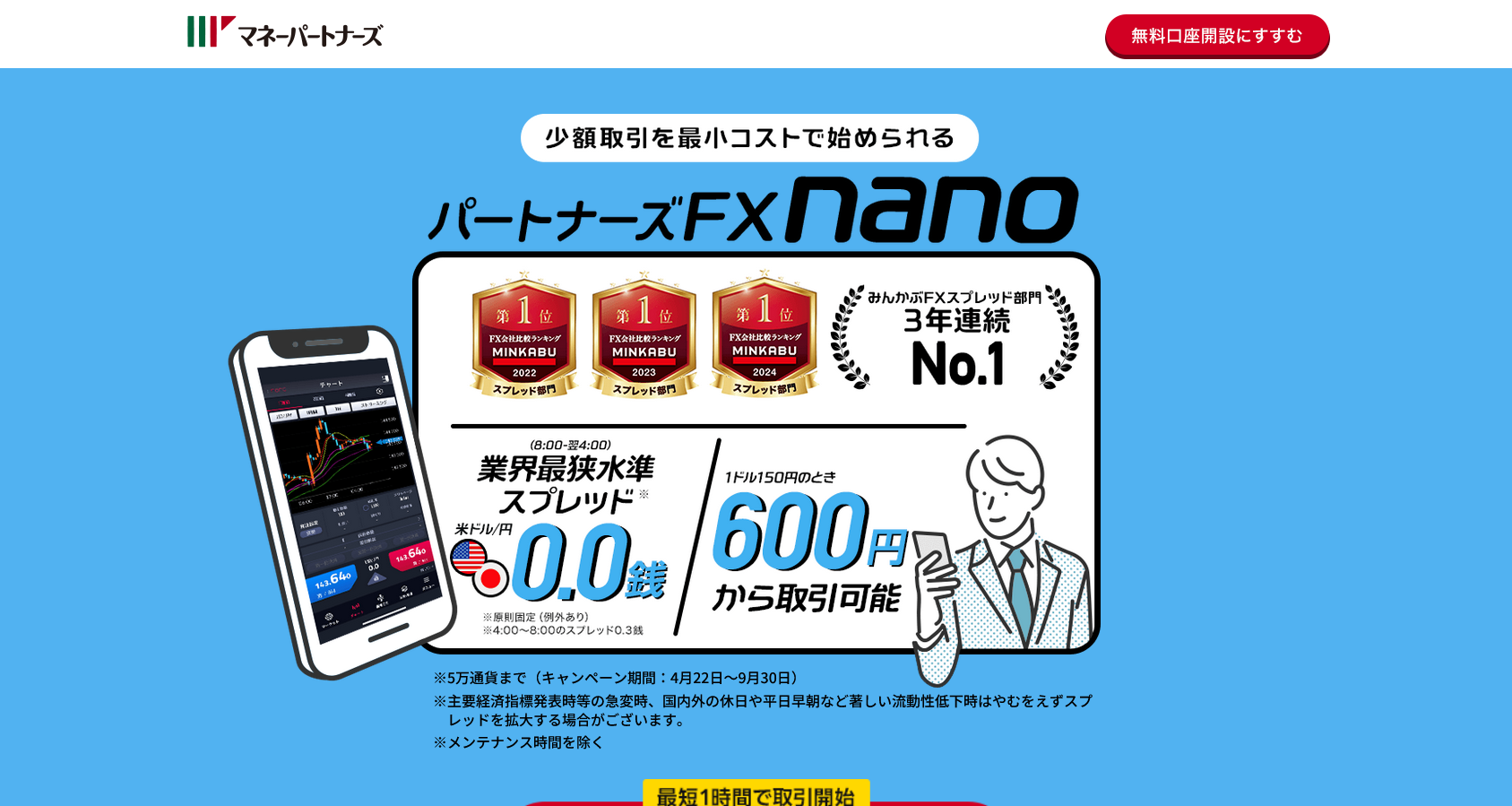 マネーパートナーズ(パートナーズFX nano)の口コミ評判やメリットデメリットを初心者向けに徹底解説